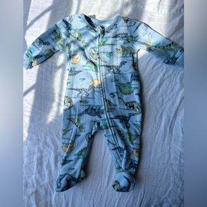 Kids Headquarters Baby Boy Blue Dinosaur Footie Pajamas 6M